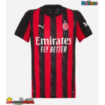 Camisa de Futebol AC Milan Rafael Leao #10 Equipamento Principal Mulheres 2025-26 Manga Curta